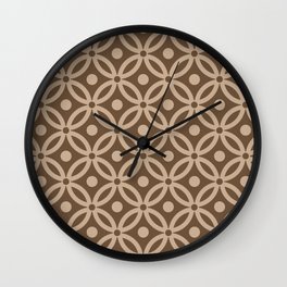 Classic Intertwined Ring and Dot Pattern 626 Beige Wall Clock