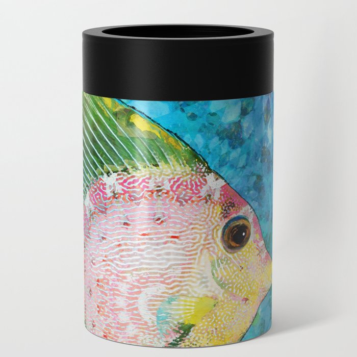 Tangy - Colorful Tropical Reef Fish Art Can Cooler