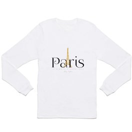 Paris is always a good idea - Audrey Hepburn - gold eiffel Long Sleeve T-shirt
