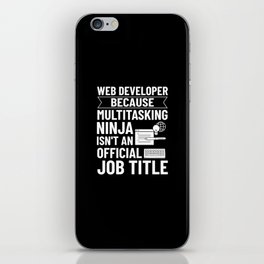 Web Development Engineer Developer Manager iPhone Skin