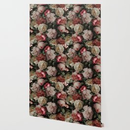 Vintage & Shabby Chic -Jan Davidsz. de Heem Roses Wallpaper