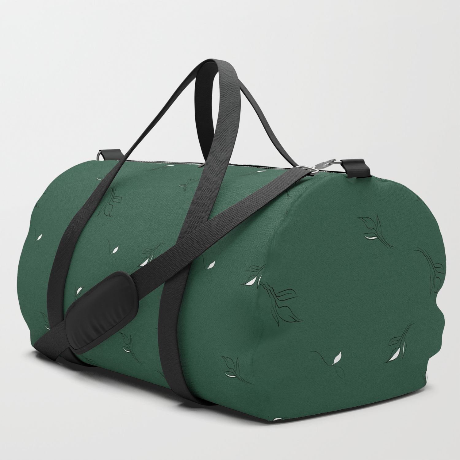 Floral Abstract Dark Green Emerald Green Home Decor Kirovair