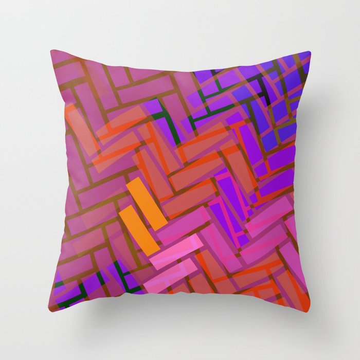 Pop Colored Blanks Throw Pillow