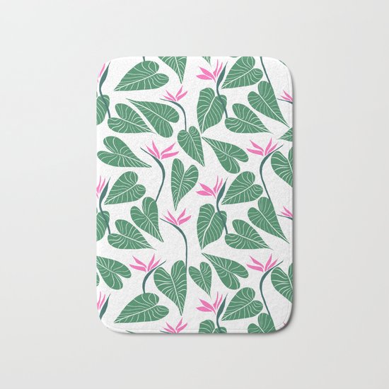 Tropical Forest Pattern Bath Mat