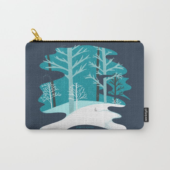 Winter Woods - Snowy Landscape Carry-All Pouch