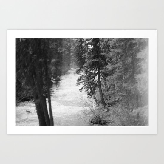 Crashing Through Trees Art Print