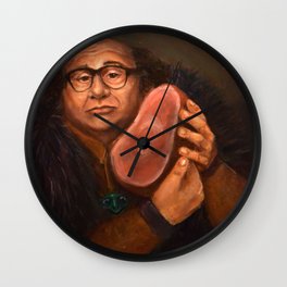 Danny DeVito with his beloved ham Wall Clock