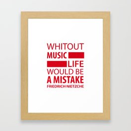 Music Quotes Framed Art Prints Society6
