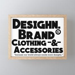 W2: DESIGHN. | Ext'd Text Logo Framed Mini Art Print