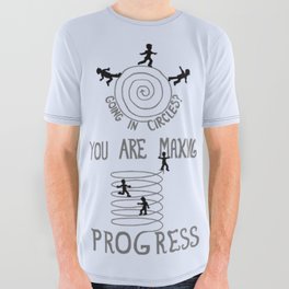 A Circular Progress Journey All Over Graphic Tee