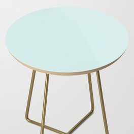 Light Aqua Blue Solid Color Pantone Ice Castle 11-4606 TCX Shades of Blue-green Hues Side Table