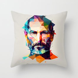 Steve Jobs Portrait Throw Pillow