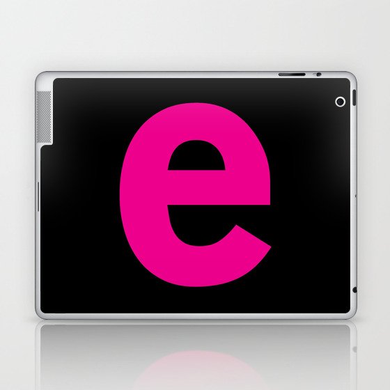 letter E (Magenta & Black) Laptop & iPad Skin