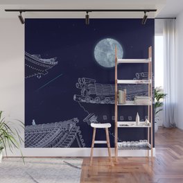 Fly me to the moon Wall Mural