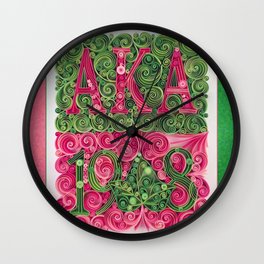 Alpha Kappa Alpha 1908 Wall Clock