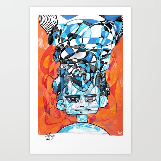 Denial process Art Print