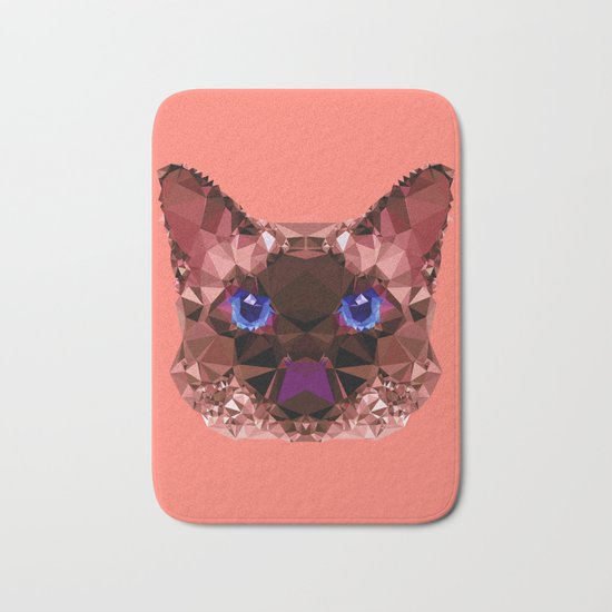 Geometric GrumpyCat Bath Mat