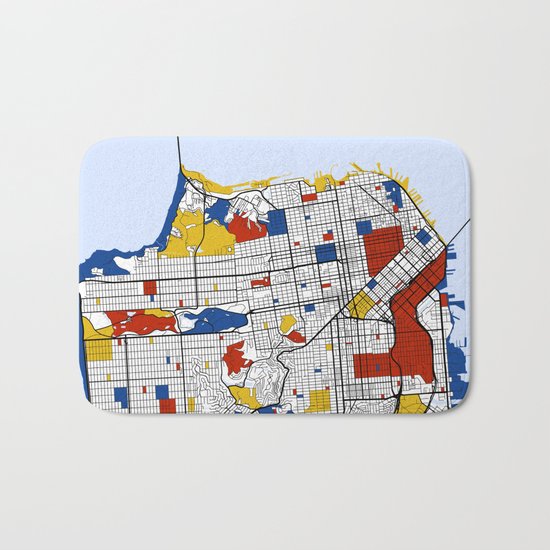 San Francisco Mondrian Bath Mat