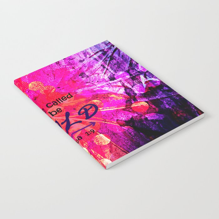 CALLED TO BE BOLD Floral Abstract Christian Typography Scripture Jesus God Hot Pink Purple Fuchsia Notebook