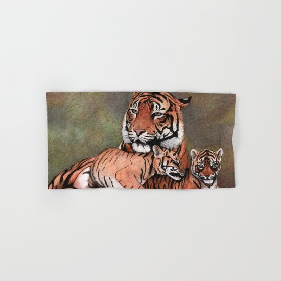 Family of tigers Hand & Bath Towel