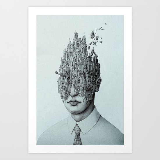The Town of Thoughts Art Print