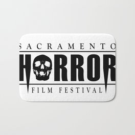 Sacramento Horror Film Festival Black Logo Bath Mat
