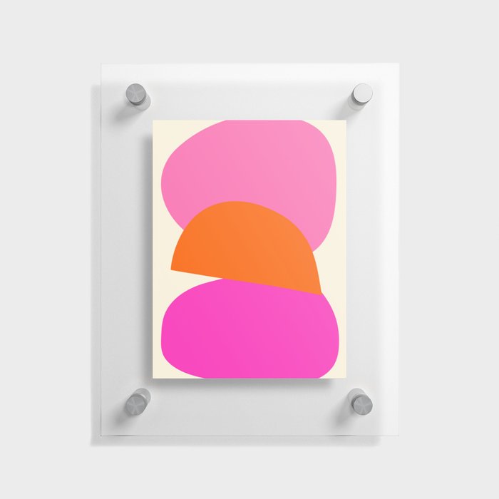Colorful Balance Shapes, Abstract modern style Floating Acrylic Print