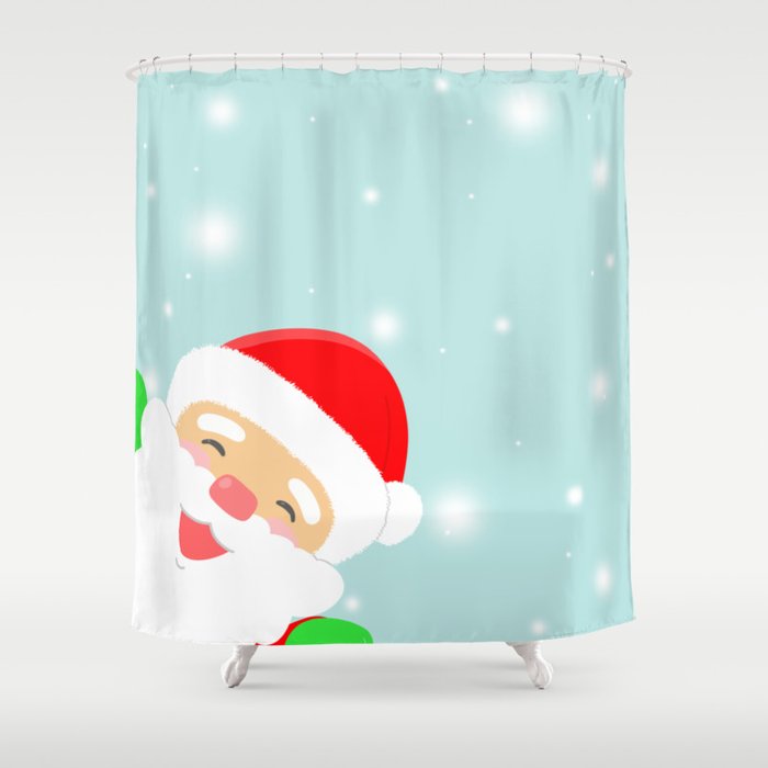 King Santa Shower Curtain By Trhon, Santa Shower Curtain