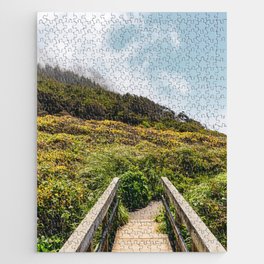 Clouds Over the Cliffs | Oregon Coast | Travel Photography Jigsaw Puzzle