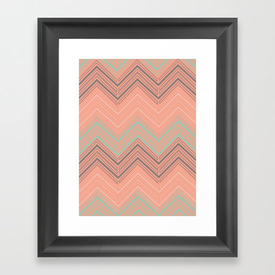 Soft Chevron Framed Art Print