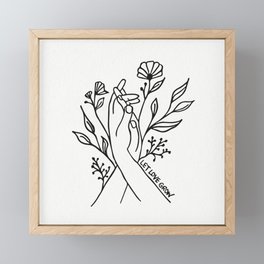 Let Love Grow Framed Mini Art Print