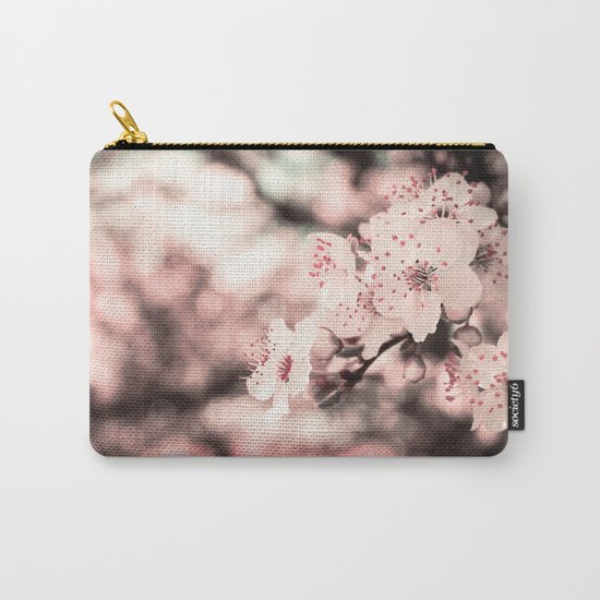 Sweet Spring (White Cherry Blossom) Carry-All Pouch