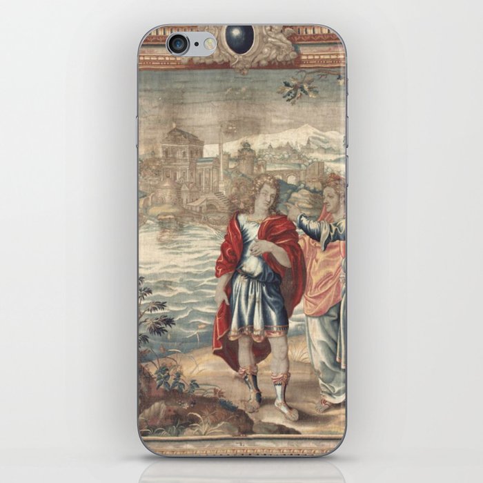 Antique 17th Century 'Leander' English Tapestry iPhone Skin