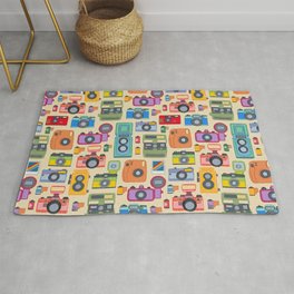 Colorful Camera Collection Rug