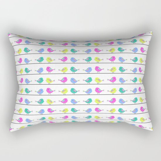 Colorful birds Rectangular Pillow