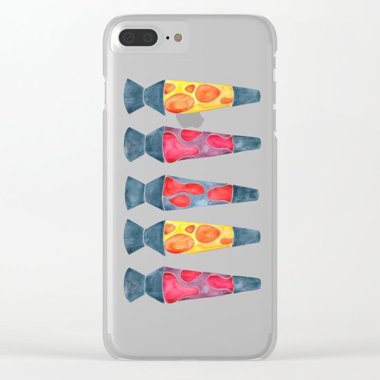 Retro Vibes – Warm Palette Clear iPhone Case