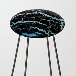 Cracked Space Lava - Sky Blue/White Counter Stool