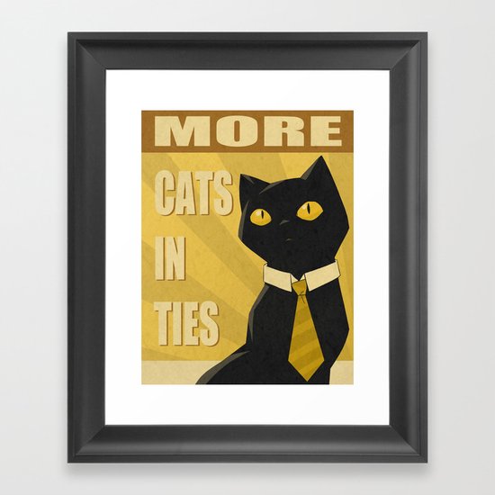 Cats in Ties - PSA Framed Art Print