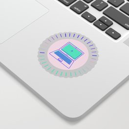 Neon Computer Laptop Sticker