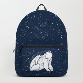 Polar Bear and Constellation Arctic Night Sky Stars Backpack | Constellations, Stars, Child, Mother, Sky, Blue, Winter, January, Arctic, Baby 