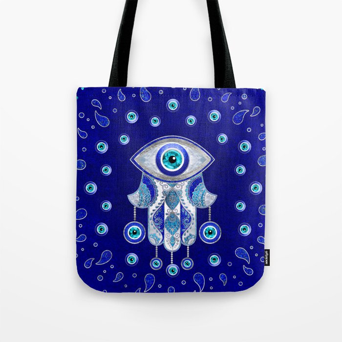 Hamsa Hand -Evil Eye Amulet Tote Bag