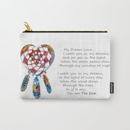 Dream Love - Dream Catcher Heart Art - Sharon Cummings Carry-All Pouch | Indian, Spirituality, Indianart, Sharoncummings, Tribe, Love, Nativeamerican, Dreamcatcher, Spiritual, Navajo 