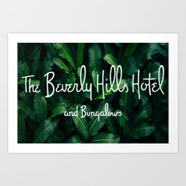 Beverly Hills Hotel Tyography ll Art Print