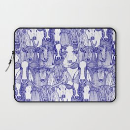 just cattle blue white Laptop Sleeve