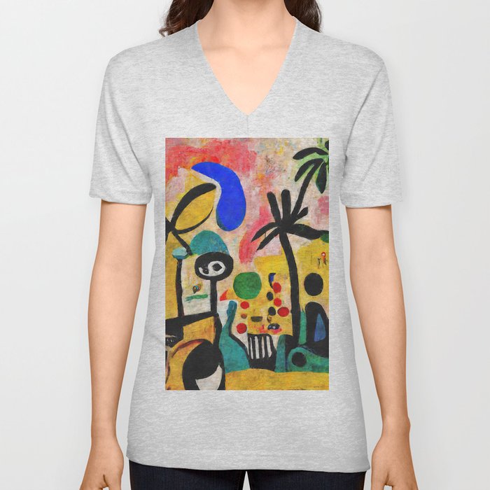 Expressionist Landscape V Neck T Shirt