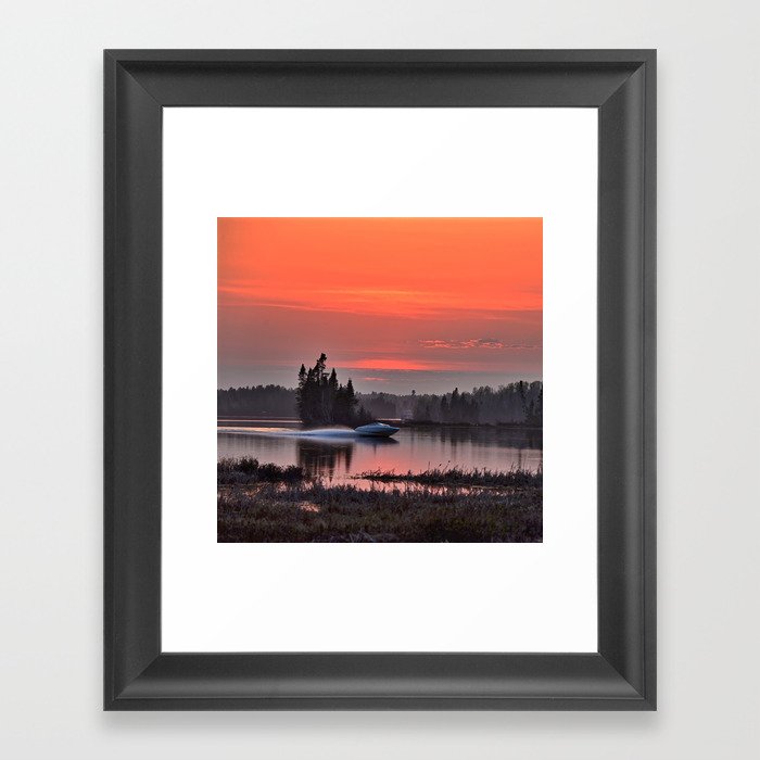Canada Photography - Sunset Over A Lake Framed Art Print