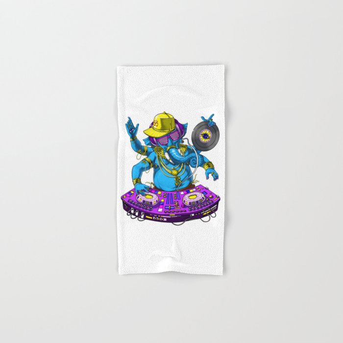 Ganesha Psytrance DJ Hand & Bath Towel