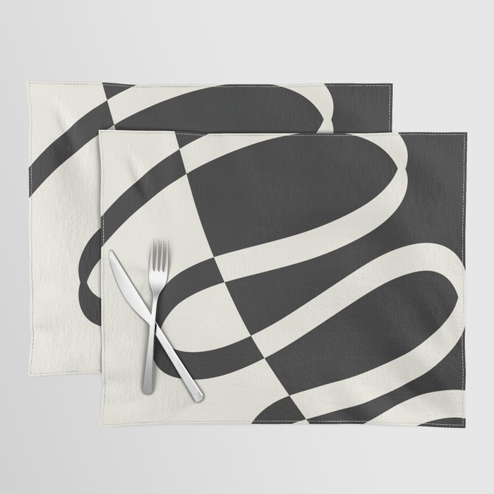 Minimal two tone geometry shape 4 Placemat
