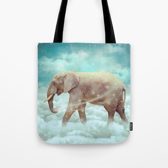 Walk With the Dreamers (Elephant in the Clouds) Tote Bag
