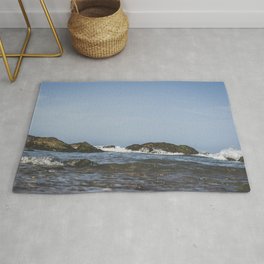 Seascape rocks and waves in Cap Gris-Nez, France / Fine art sea print Rug